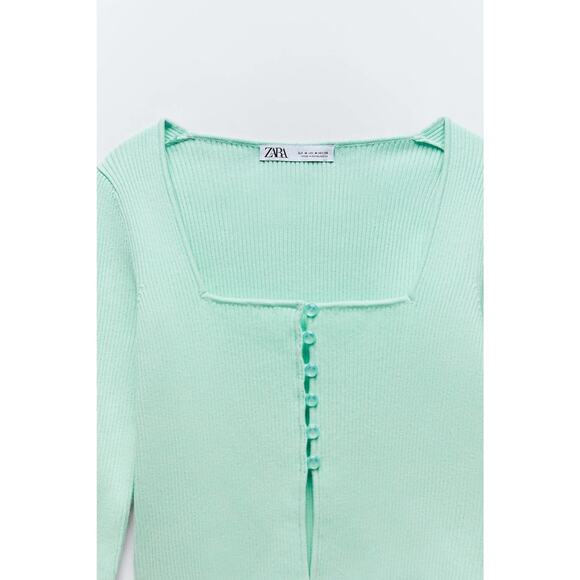 ZARA BLOGGER FAVORITE KNIT CROPPED JACKET - Picture 13 of 13